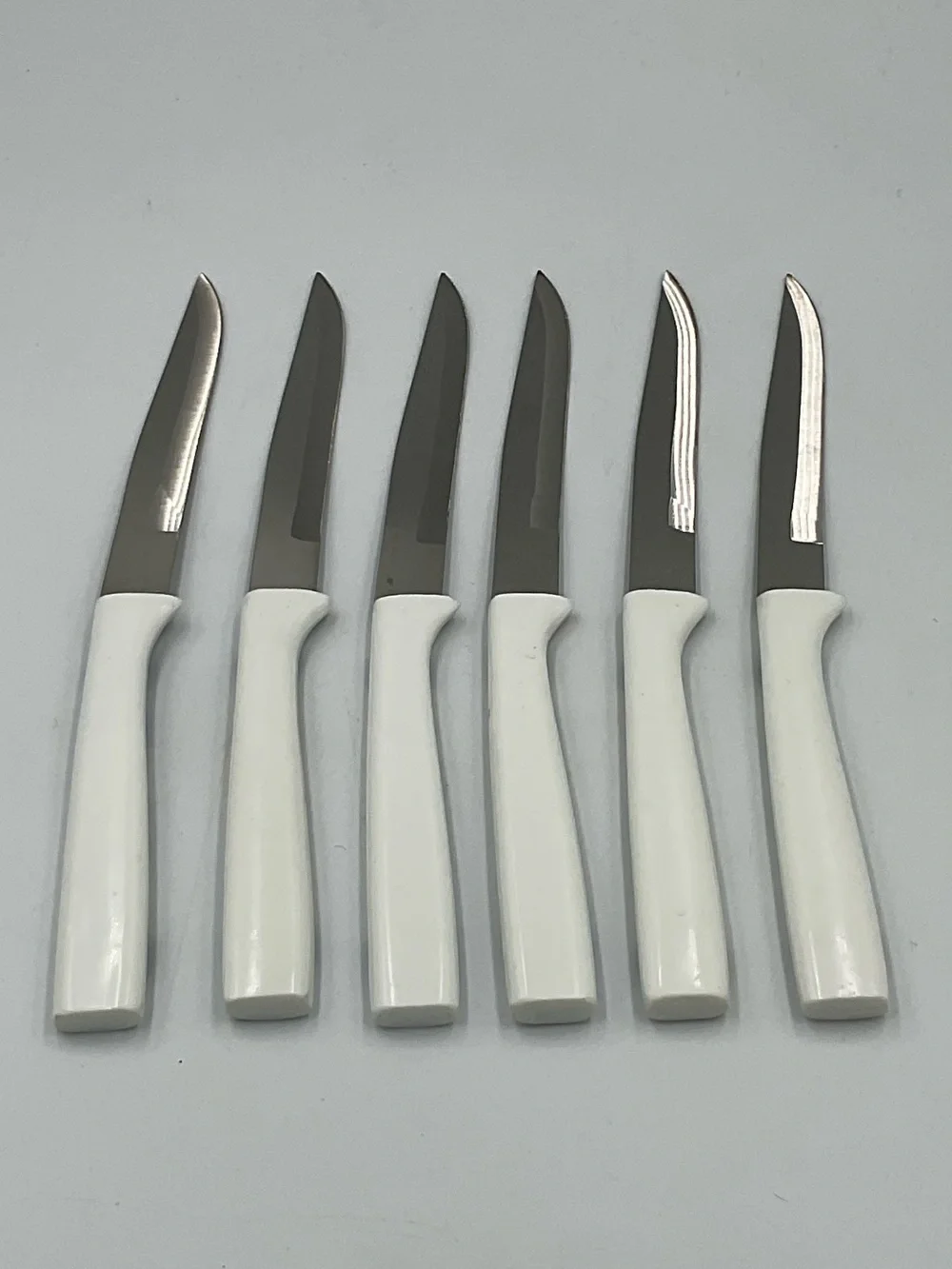 Vintage 6 Piece Blue Willow Design Steak Knives Set Japan